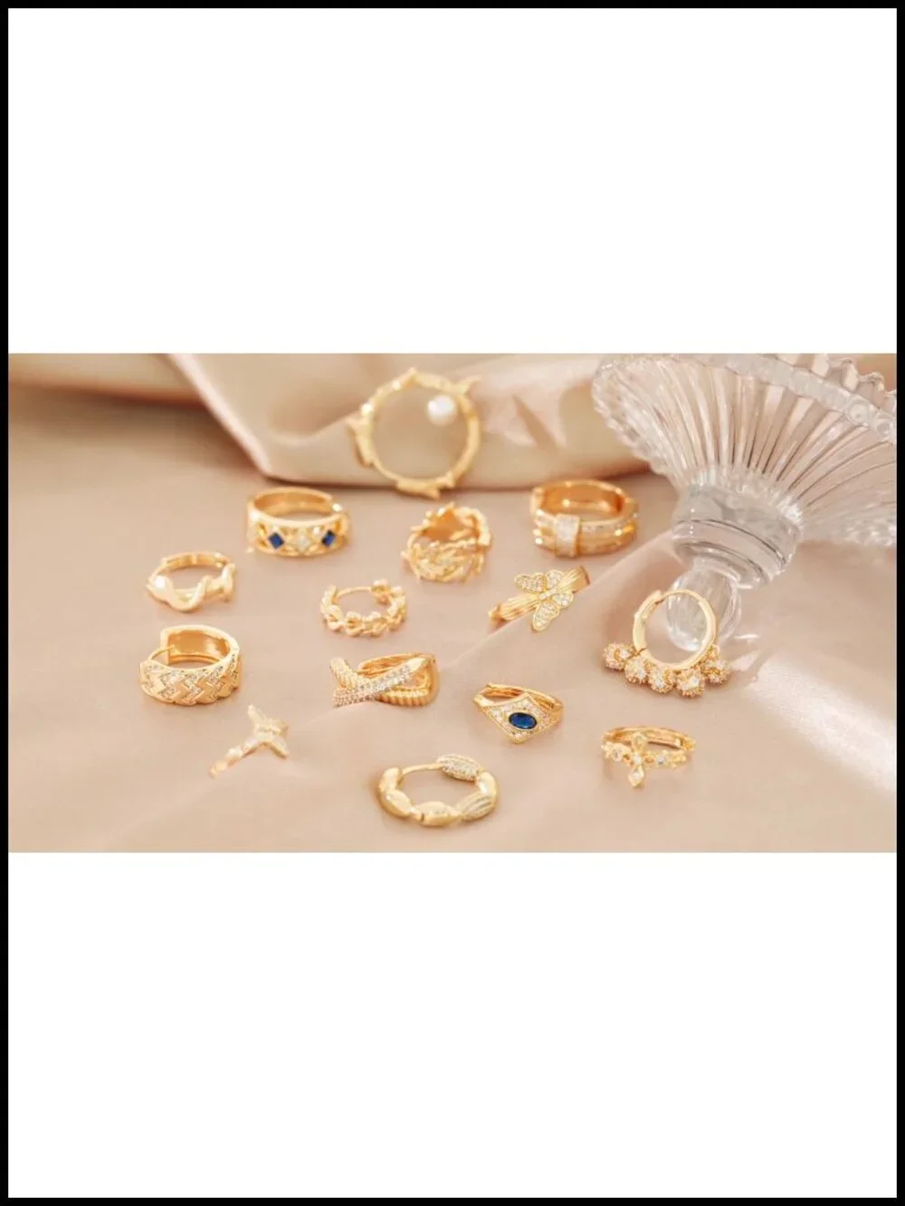 Gold Huggie Hoop Earrings 14K Gold Filled CZ Stud Hypoallergenic Small Boho